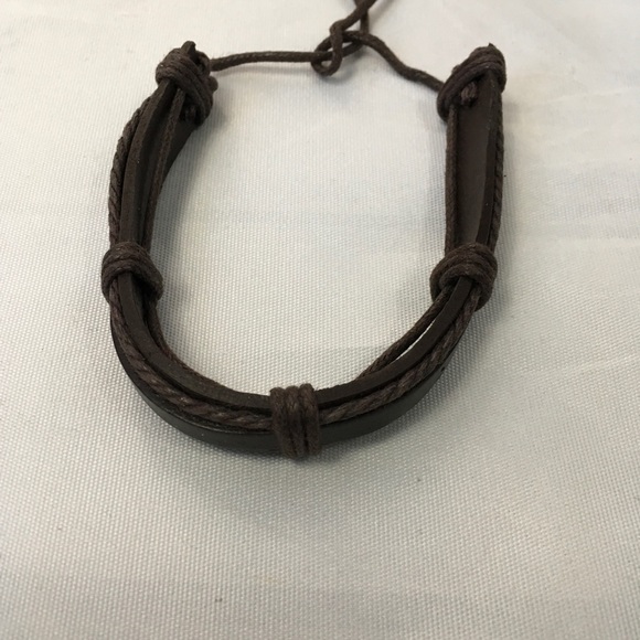 Genuine Leather Unisex 3 Piece Wristband Bracelet - Picture 5 of 8